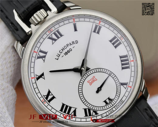 LUC出品集腕表与怀表一体的萧邦L.U.C系列161923-1001腕表震撼来袭！两位一体，简约大气。皮表带，自动机械机芯，透底。 商品图4