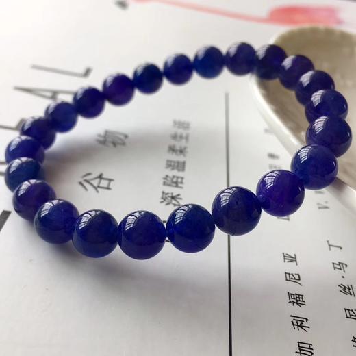 8mm、21.9g天然坦桑石手链 商品图2