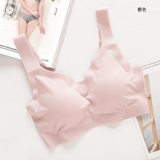2019夏季新款  一片式瑜伽内衣女士奶乳罩无钢圈美背心式运动跑步防震睡眠文胸围 商品图7