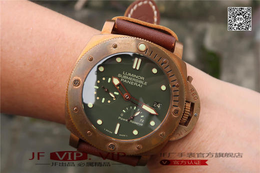 XF沛纳海v5版PAM507，5点钟位置真动能显示，P9002自动机械,47毫米,男士 材料：青铜 零件数：237，皮表带，透底 商品图9
