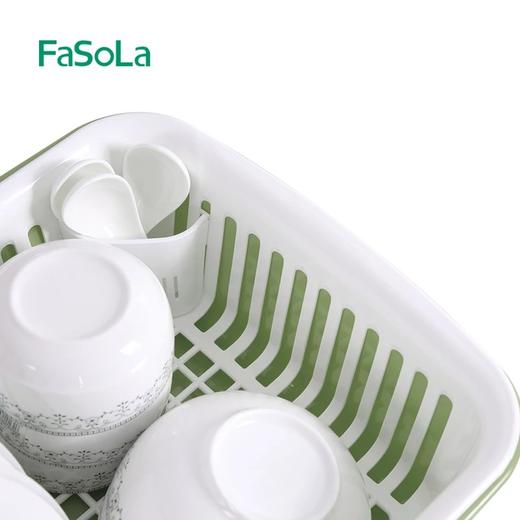 Fasola厨房塑料沥水碗架带盖碗筷餐具置物架收纳盒放碗碟滴水碗盘 商品图1