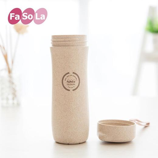FaSoLa麦纤维随手杯环保简约家用男女带盖直身杯迷你随行学生水杯 商品图0