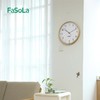 FaSoLa客厅钟表现代简约实木意时尚超静音卧室时钟墙上挂钟 商品缩略图1