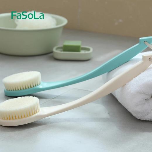 FaSoLa日式长柄洗澡刷搓后背成人背部强力去污搓澡巾软毛刷子沐浴刷 商品图0