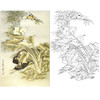 万一竖幅工笔花鸟白描底稿-马蹄莲-WT29 商品缩略图0