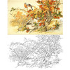万一横幅工笔花鸟白描底稿-《霜重色浓》-多种白描尺寸可选-WT22 商品缩略图0