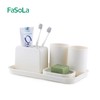 FaSoLa卫浴五件套简约洗漱浴室用品套装洗漱漱口杯牙刷架皂盒 商品缩略图2