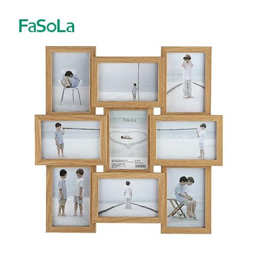 FaSoLa摆台墙挂相框组合日式儿童相片架画框木纹相片框复古影楼相架文艺像框 商品图4