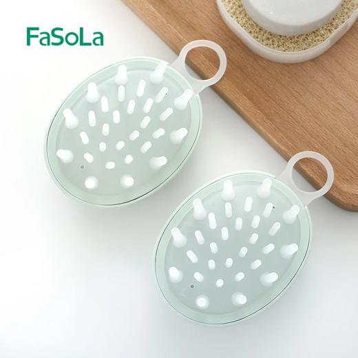 FaSoLa 洗头刷儿童洗头刷子按摩头皮头部洗发梳抓头止痒圆形软 商品图4