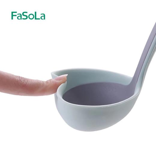 FaSoLa不粘锅撞色硅胶汤勺耐高温锅铲孔铲漏铲厨具长柄隔热防烫手柄 商品图3