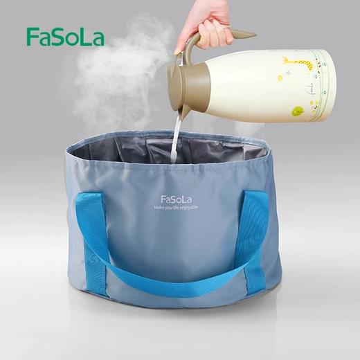 FaSoLa折叠水桶户外便携式钓鱼桶家用车载加厚旅行圆形手提洗脸桶 商品图0
