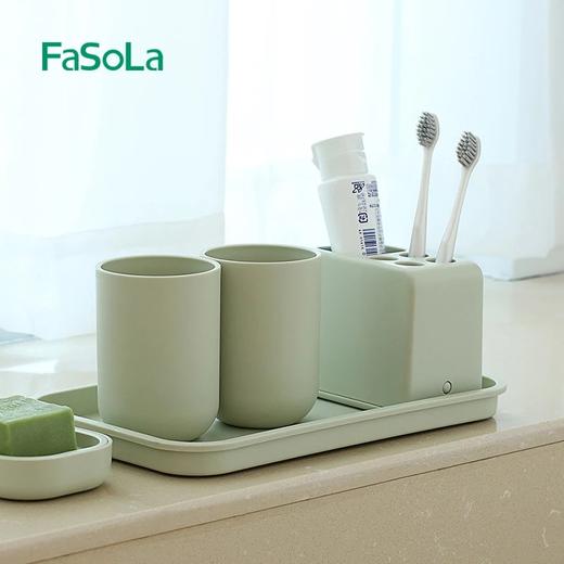 FaSoLa卫浴五件套简约洗漱浴室用品套装洗漱漱口杯牙刷架皂盒 商品图3