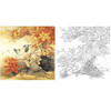 万一工笔花鸟白描底稿-《霜叶》斗方小品册页-多种白描尺寸可选-WT11 商品缩略图0