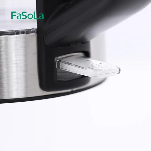 FaSoLa 烧水壶电热水壶自动断电304不锈钢高硼硅玻璃水壶（一年内坏了包换） 商品图3