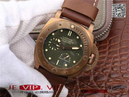 XF沛纳海v5版PAM507，5点钟位置真动能显示，P9002自动机械,47毫米,男士 材料：青铜 零件数：237，皮表带，透底 商品图2