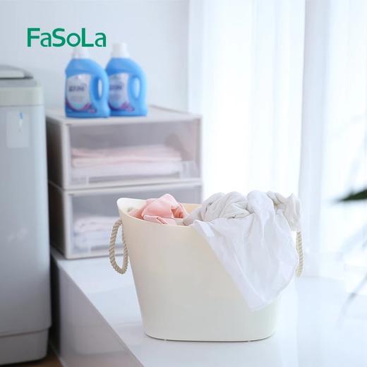 FaSoLa多功能大号塑料收纳桶 儿童洗澡桶衣物收纳篮收纳筐脏衣桶 商品图2