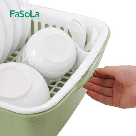 Fasola厨房塑料沥水碗架带盖碗筷餐具置物架收纳盒放碗碟滴水碗盘 商品图2
