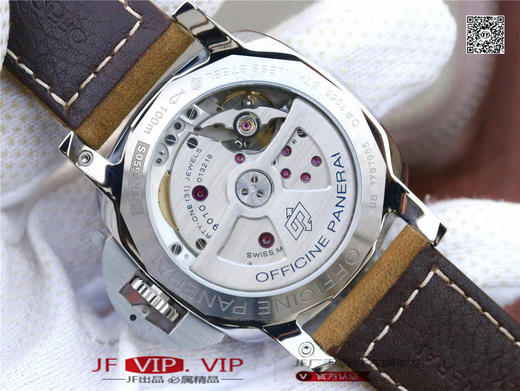 XF沛纳海PAM01523 系列：LUMINOR 1950 P9010自动机械,42毫米直径,中性 蓝宝石镜面，磨砂头层牛皮 振频：28,800每小时振荡 商品图6