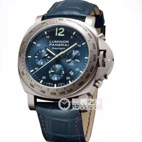 N沛纳海PAM326，直径44毫米，男士，上海7753全自动机械机芯，动力储备46小时，钛金属表壳，蓝宝石水晶玻璃，鳄鱼皮表带 商品图0