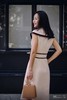 AtelierMissLu / Wallis-奶油杏撞色翻领连身裙 商品缩略图6