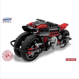 星堡XB03021游隼摩托车未来科技系列积木益智小颗粒拼装玩具
