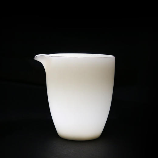 尚置丨描金羊脂白玉瓷茶具套组 （盖碗*1，品茗杯*6，公道杯*1，茶漏*1）礼盒装 三款可选      商品图4