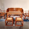 红桥红  家具严选  缅甸花梨(大果紫檀）  【罗汉床混搭沙发六件套】 商品缩略图1