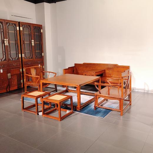 红桥红  家具严选  缅甸花梨(大果紫檀）  【罗汉床混搭沙发六件套】 商品图3