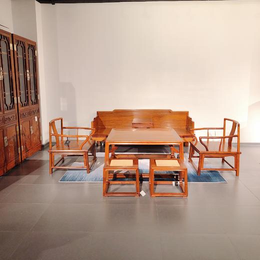 红桥红  家具严选  缅甸花梨(大果紫檀）  【罗汉床混搭沙发六件套】 商品图0