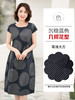 迪葵纳妈妈装2019夏装新款中年女中老年女装短袖连衣裙WQ8024 商品缩略图1
