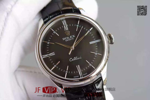 MKS劳力士切利尼系列50509。39毫米直径，包白金，蓝宝石镜面，头层牛皮，男士，不透底，一比一3132专用自动机械机芯。乱真。 商品图7