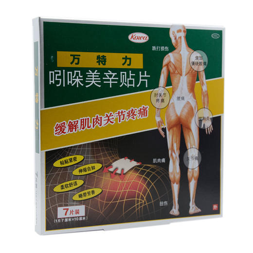 万特力吲哚美辛贴片7贴肌肉关节痛腰痛腱鞘炎 跌打损伤 扭伤 商品图1