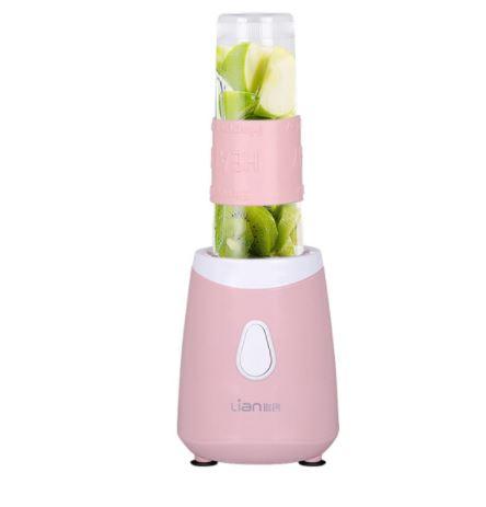 Lain联创  多功能榨汁机 不锈钢刀头 密封小口设计 220W  DF-JP9002M 粉红色 商品图1