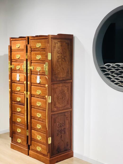 红桥红   家具严选  缅甸花梨(大果紫檀）  【福运连连药柜】 商品图4