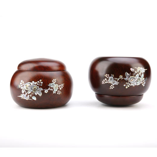 越南草花梨镶贝围棋罐 商品图3