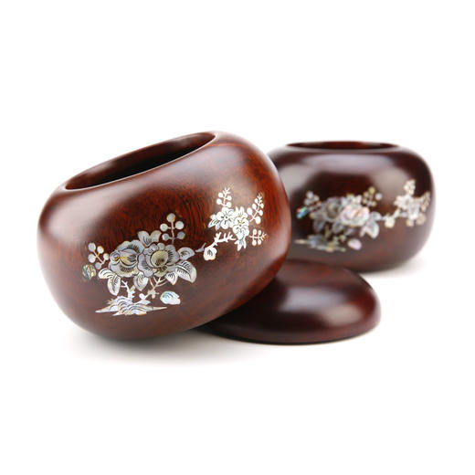 越南草花梨镶贝围棋罐 商品图2