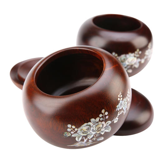 越南草花梨镶贝围棋罐 商品图1