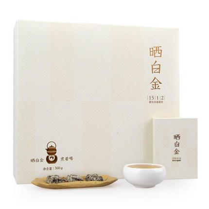 【新品上架】品品香茶叶福鼎白茶2015年原料老白茶晒白金1512白毫银针茶360克 商品图3