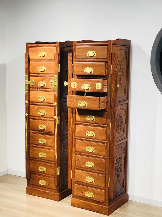 红桥红   家具严选  缅甸花梨(大果紫檀）  【福运连连药柜】 商品图5