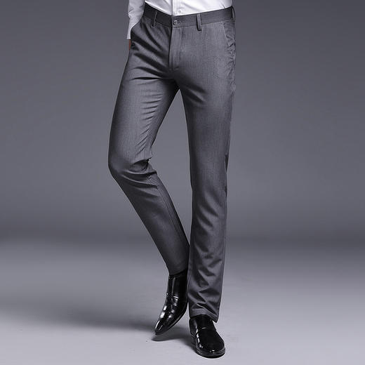 PT-ZY-6606新款休闲裤男士修身弹力直筒裤商务正装青年时尚男式西裤 商品图1
