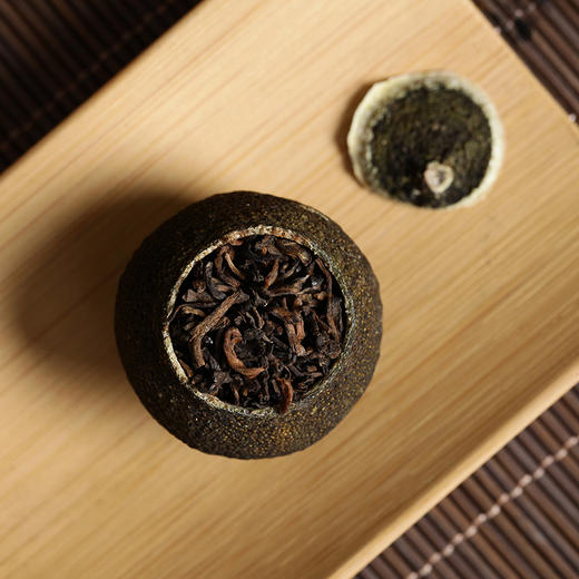 天地间新会小青柑普洱茶熟茶8年陈宫廷普洱柑普茶陈皮普洱500克 商品图2