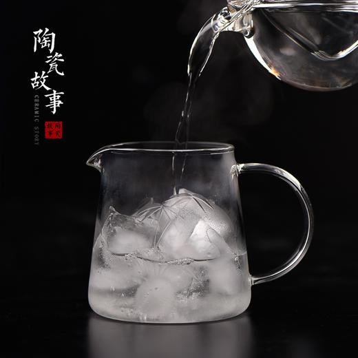 公道杯-玻璃公道杯-刻花公道杯圆肚、四方、直身6款（透明把） 商品图3