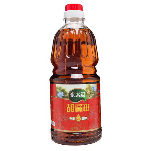 优素福 熟制压榨 胡麻油 1.8L 纯热榨亚麻油 食用油粮 包邮 商品图1