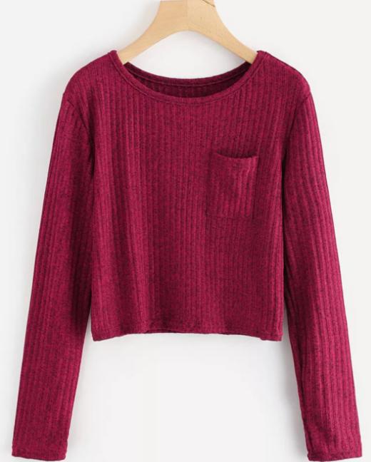 秋冬新款 毛线针织长袖T恤 针织打底衫女 商品图1