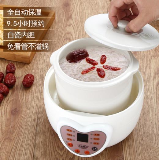 【家用电器】广兴全自动电炖锅煲汤锅煮粥锅陶瓷电炖盅白瓷隔水炖汤宝宝燕窝机 商品图2