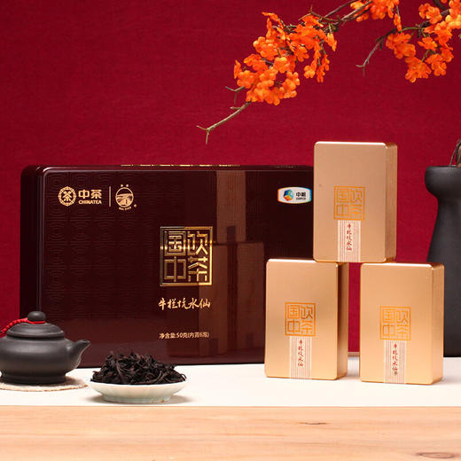 中茶 海堤茶叶 国饮中茶CT3181 牛栏坑水仙 礼盒装50g 商品图1