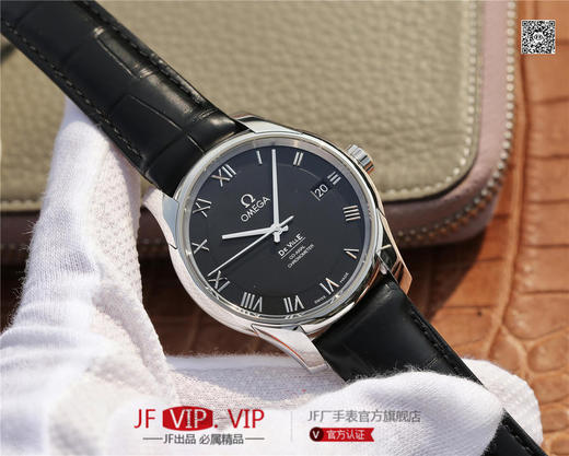 VS欧米茄碟飞经典黑 搭载同轴8500机芯上市！您理想中的经典简约圆领碟飞，大三针！罗马数字！三点日历。 41mm 银色同心圆表盘 商品图2