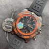 GF版本 黑鹰百年灵终极计时腕表（Chronomat 44 Raven）
炫酷黑色表壳、表盘饰以橙色元素，鲜明对比带来动感活力。经高强度碳化处理的黑钢表壳经缎纹磨砂处理，搭配黑色橡胶表带 商品缩略图8