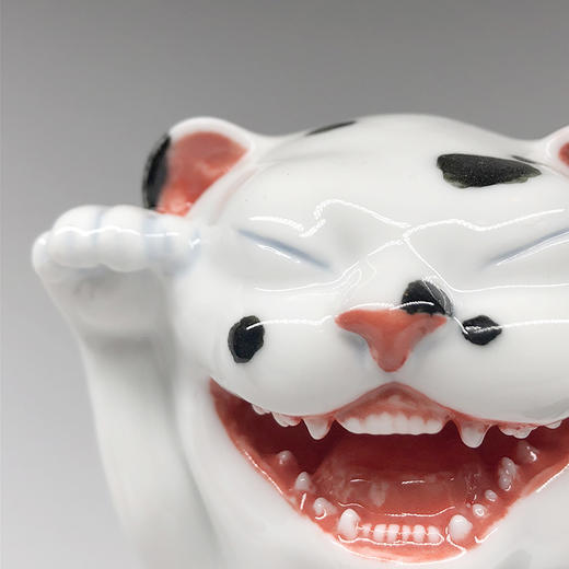 不仁斋外观专利  薛继业 陶瓷雕塑 四种新款招财猫 底座需单独购 商品图2