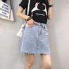 磨破牛仔裙半身裙女2019新款ins超火裙子高腰a字chic牛仔短裙夏季 商品缩略图1